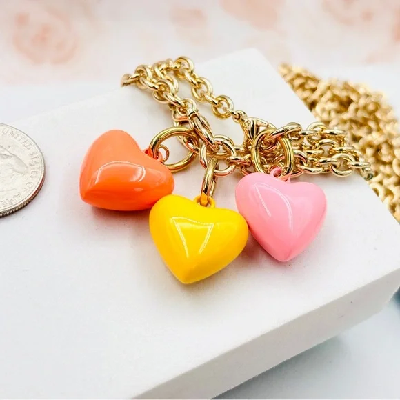 ROXANNE ASSOULIN The Mini Puffy Heart Charm Bracelet Green - Picture 8 of 10